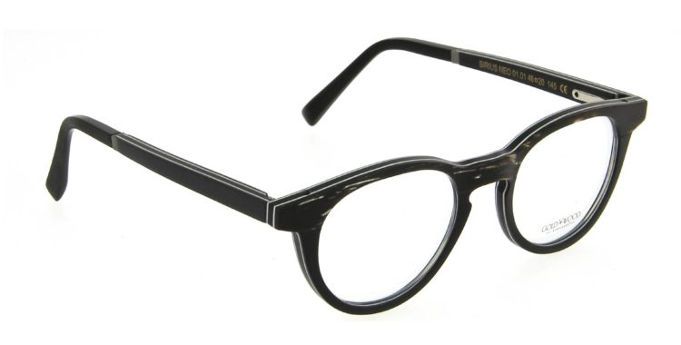 Lunettes Gold and Wood sirius neo 01 01 bois corne noir silver